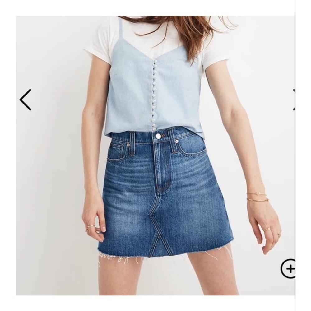 Madewell Rigid Denim A-Line Jean Skirt size 32 - NWT